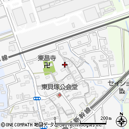 静岡県磐田市東貝塚周辺の地図