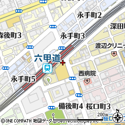 みなと銀行六甲道支店 ＡＴＭ周辺の地図