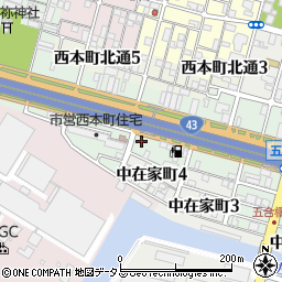 兵庫県尼崎市西本町周辺の地図