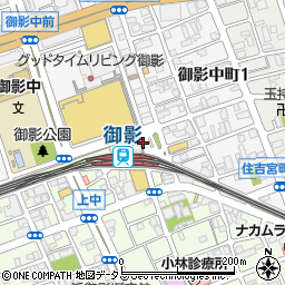 阪神御影周辺の地図