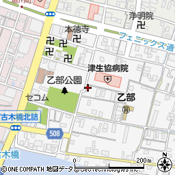 津ネームししゅう店周辺の地図