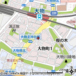 兵庫県尼崎市大物町周辺の地図