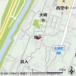 愛知県豊橋市大崎町地下周辺の地図