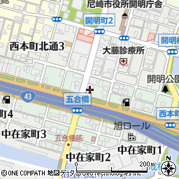 兵庫県尼崎市西本町2丁目30周辺の地図