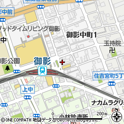 松屋御影店周辺の地図