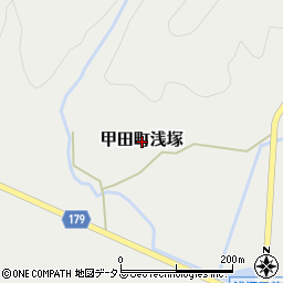 広島県安芸高田市甲田町浅塚周辺の地図
