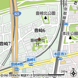 タイムズ豊崎神社駐車場周辺の地図