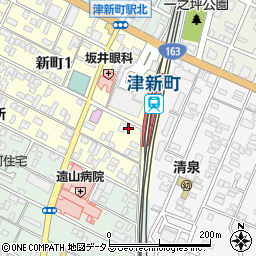 ＮＰＣ２４Ｈ津新町パーキング周辺の地図