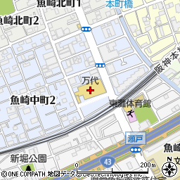 ｍａｎｄａｉ魚崎店周辺の地図