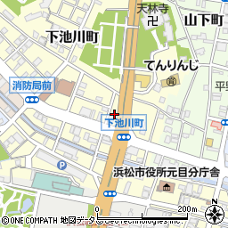 静岡県浜松市中央区下池川町17周辺の地図