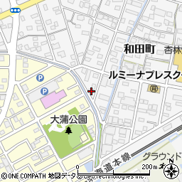 静岡県浜松市中央区和田町377周辺の地図