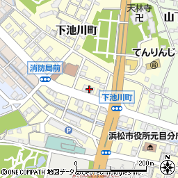 静岡県浜松市中央区下池川町18周辺の地図