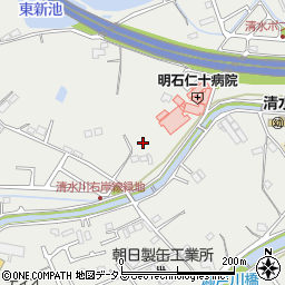 兵庫県明石市魚住町清水周辺の地図