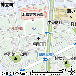 静岡県浜松市中央区将監町24周辺の地図