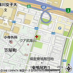 笠屋公園(東鳴尾1丁目公園)周辺の地図