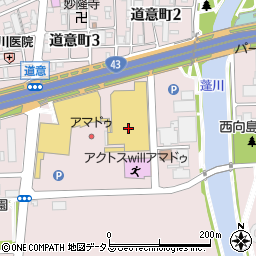 ホームセンターコーナン尼崎道意町店周辺の地図