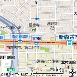 株式会社ヒワサキ　ＩＳ森小路１６３給油所周辺の地図