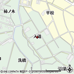愛知県豊橋市大崎町（入道）周辺の地図