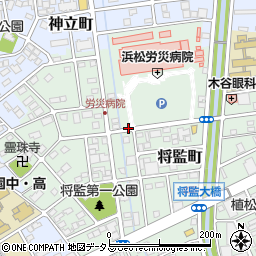 労災病院正門周辺の地図
