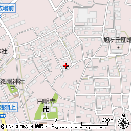 静岡県袋井市浅羽周辺の地図
