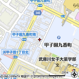 リラサーレ甲子園九番町周辺の地図