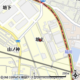 愛知県豊橋市原町塘上周辺の地図