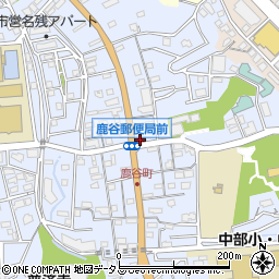 浜松鹿谷郵便局周辺の地図