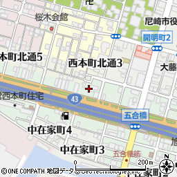 兵庫県尼崎市西本町3丁目37周辺の地図