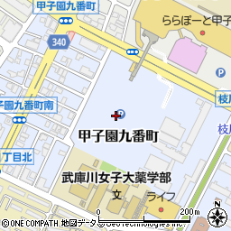 ららぽーと甲子園Ｇ駐車場周辺の地図