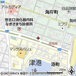 三重県津市海岸町3-14駐車場周辺の地図