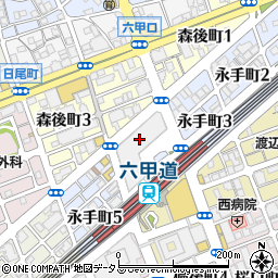 モスバーガー フォレスタ六甲店周辺の地図