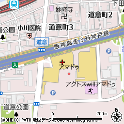 ガスト尼崎道意店周辺の地図