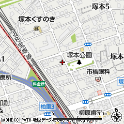 リパーク塚本６丁目第２駐車場周辺の地図
