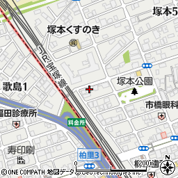 タウニー塚本周辺の地図