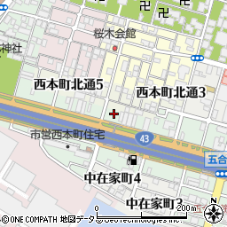 兵庫県尼崎市西本町4丁目14周辺の地図
