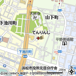 静岡県浜松市中央区下池川町27周辺の地図