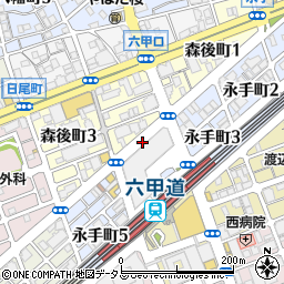 神戸永手郵便局前パーキングチケット１周辺の地図
