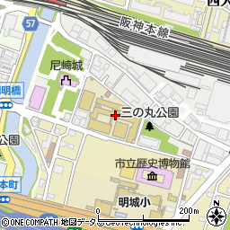 尼崎市立琴ノ浦高等学校周辺の地図