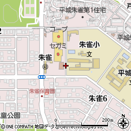 奈良県奈良市朱雀周辺の地図