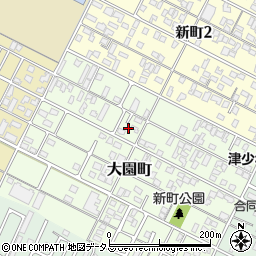 三重県津市大園町周辺の地図