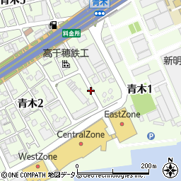 兵庫県神戸市東灘区青木周辺の地図