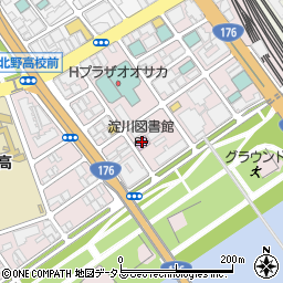 大阪市立淀川図書館周辺の地図