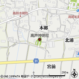 高芦神明社周辺の地図