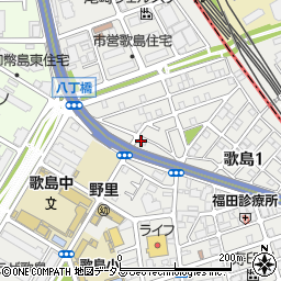 歌島コミュニティ会館周辺の地図