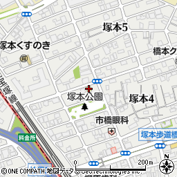 セブンイレブン大阪塚本６丁目店周辺の地図
