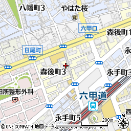 焼鳥のヒナタ 六甲道店周辺の地図