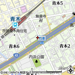 セブンイレブン阪神青木駅前店周辺の地図