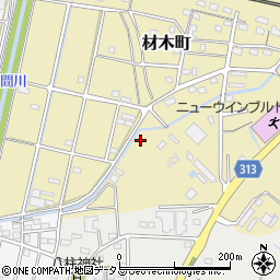 静岡県浜松市中央区材木町338周辺の地図