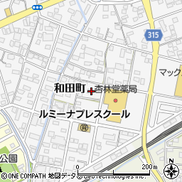静岡県浜松市中央区和田町294周辺の地図