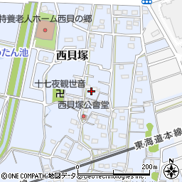 〒438-0026 静岡県磐田市西貝塚の地図